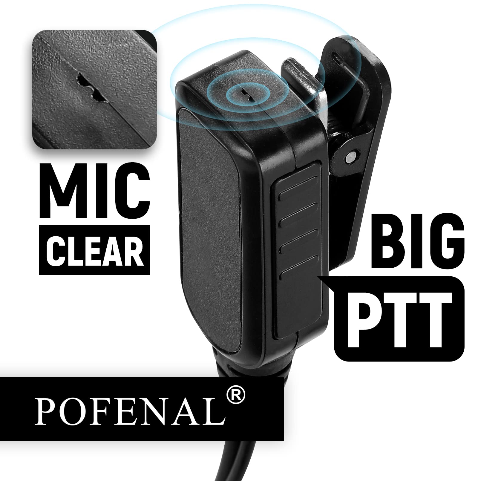 Pofenal Cls1410 Cls 1110Single Wire Walkie Talkie Earpiece Compatible For Motorola Cp200 Gp2000 Xu1100 Pro1150 Mu12 Radio With P